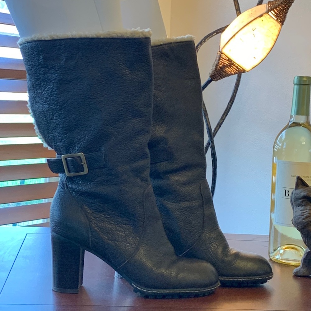 Tommy Girl Chocolate Brown Leather Boots. Sz 6